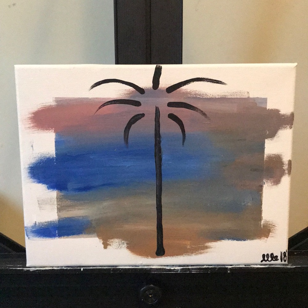HAND MADE PAINTING || palm tree